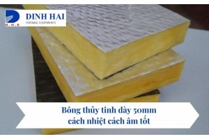 Bông thủy tinh dày 50mm cách nhiệt cách âm tốt 