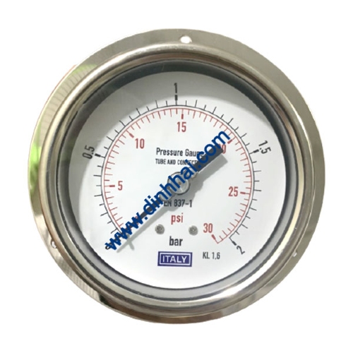 Đồng hồ áp suất Yamaki, mặt 63mm, thang đo 0-2 bar
