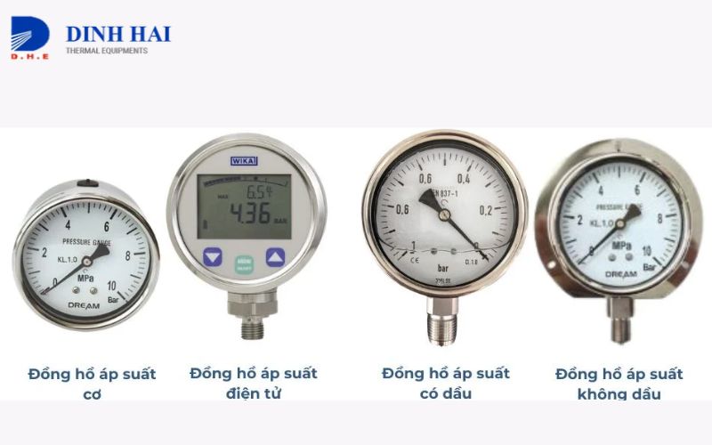 Các loại đồng hồ áp suất gas phổ biến