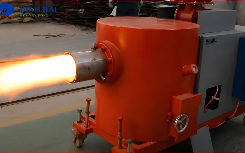 Ngọn lửa yếu, cháy không đều hoặc có màu đỏ