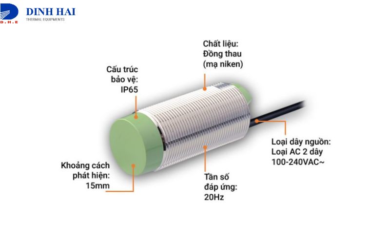 cấu tạo cảm biến tiệm cận điện dung