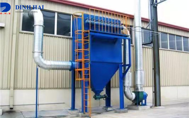 C&ocirc;ng nghệ xử l&yacute; kh&iacute; thải l&ograve; hơi đốt củi - Lọc bụi bằng thiết bị lọc t&uacute;i vải 